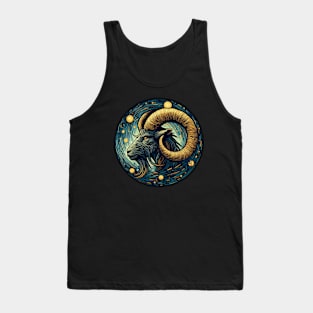 ZODIAC Capricorn - Astrological CAPRICORN - CAPRICORN - ZODIAC sign - Van Gogh style - 17 Tank Top